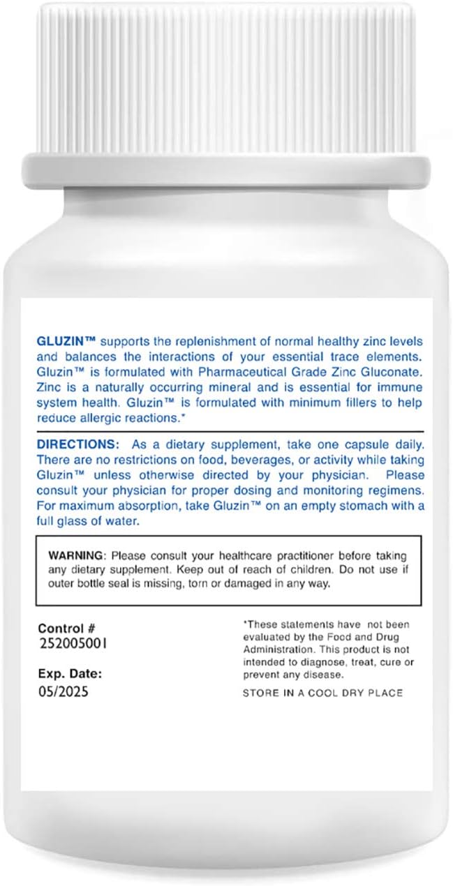 High Potency 25MG Zinc Capsules - Pharmaceutical Grade Immune Support Supplement, Vegan Friendly - 2 Bottles (240 Capsules)