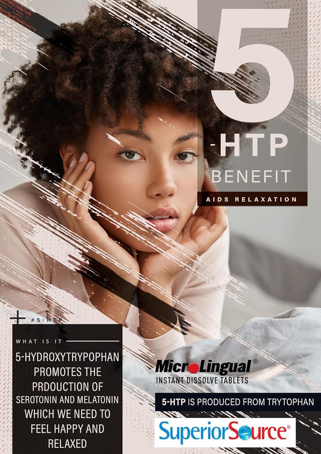 High Potency 5-HTP Supplement - 75mg Strength - 60 Tablets