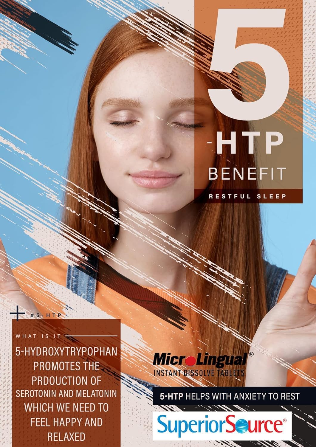 High Potency 5-HTP Supplement - 75mg Strength - 60 Tablets