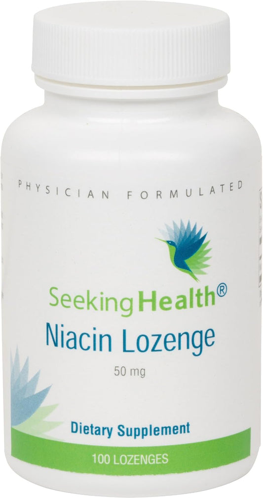 High Potency 50mg Niacin Lozenges - 100 Count for Optimal Health