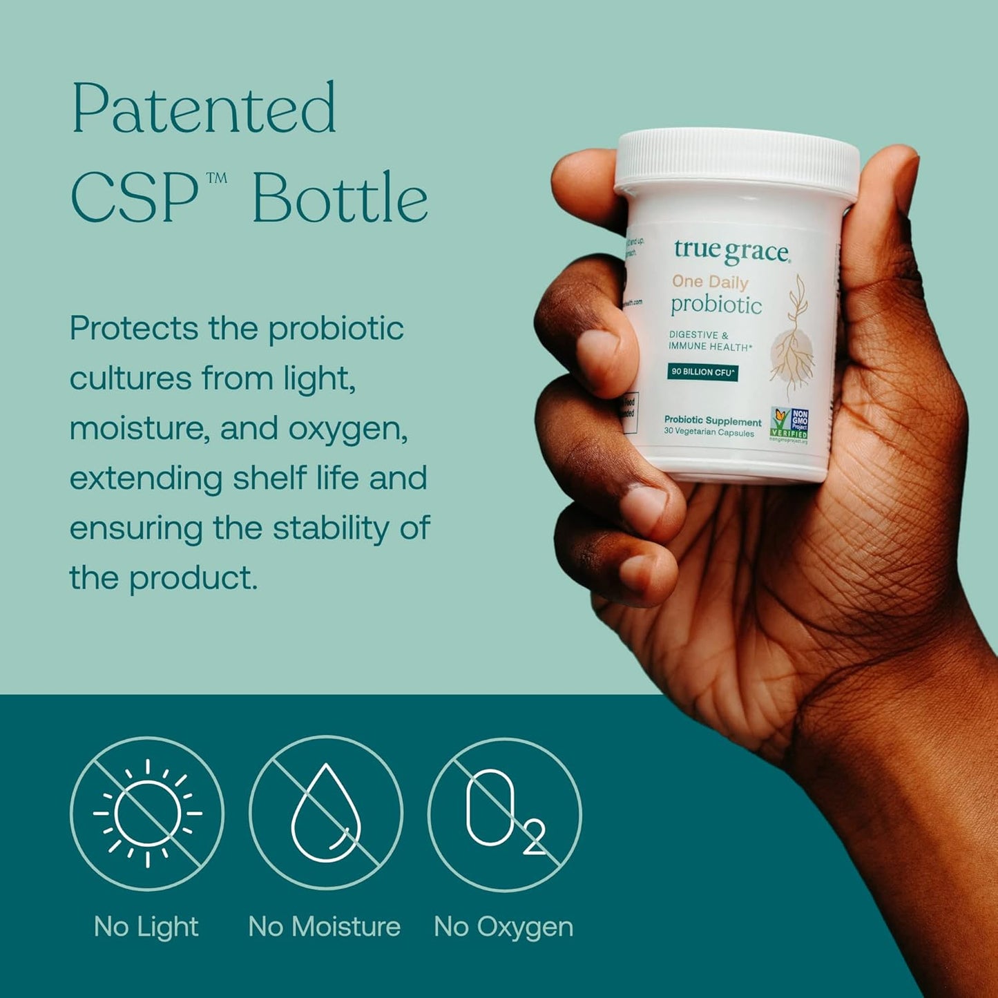 High Potency 90 Billion CFU Probiotic with Prebiotic Fiber - 30 Vegetarian Capsules for Gut & Immune Health - Gluten & Soy Free
