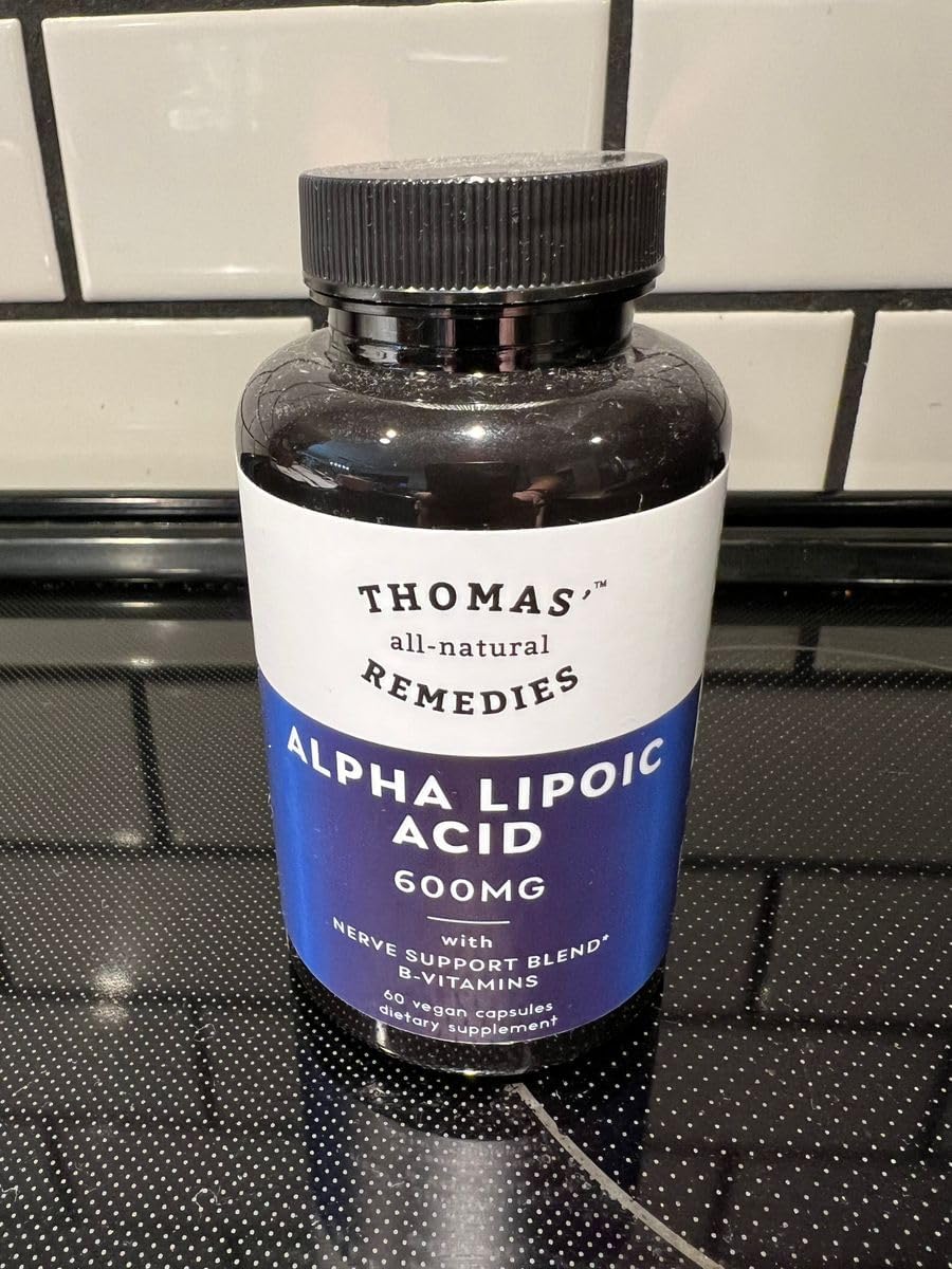 High Potency Alpha Lipoic Acid 600mg Capsules with B-Vitamins - Vegan and All-Natural - 120 Count