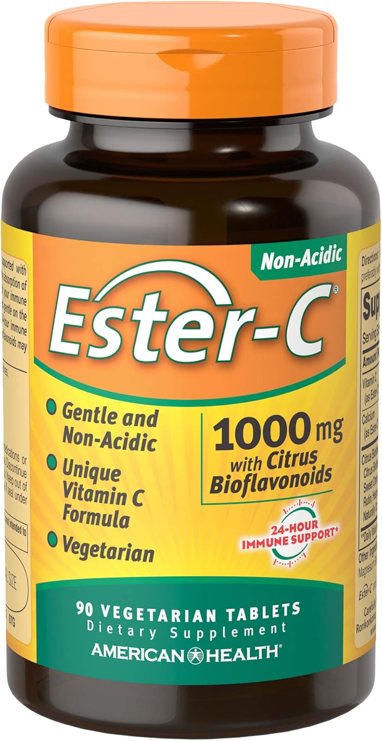 High Potency American Health Ester-C with Citrus Bioflavonoids - 1000mg, 90 Tablets