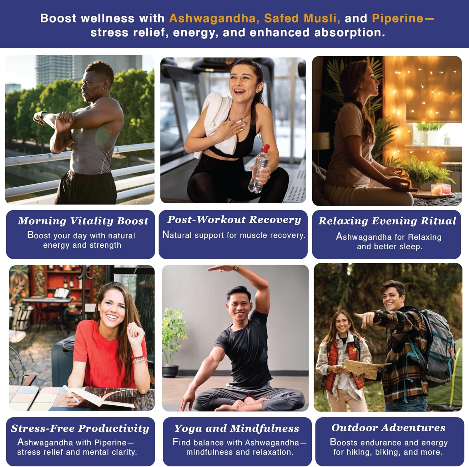 High Potency Ashwagandha Capsules - 2,100 mg for Stress Relief - 90 Capsules of Ashwagandha Powder and Root Extract