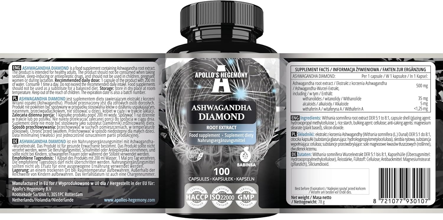 High Potency Ashwagandha Extract Tablets - 568mg, 100 Vegan Tabs, 400 Servings - Withania somnifera, 7% withanolides - Memory & Concentration Support