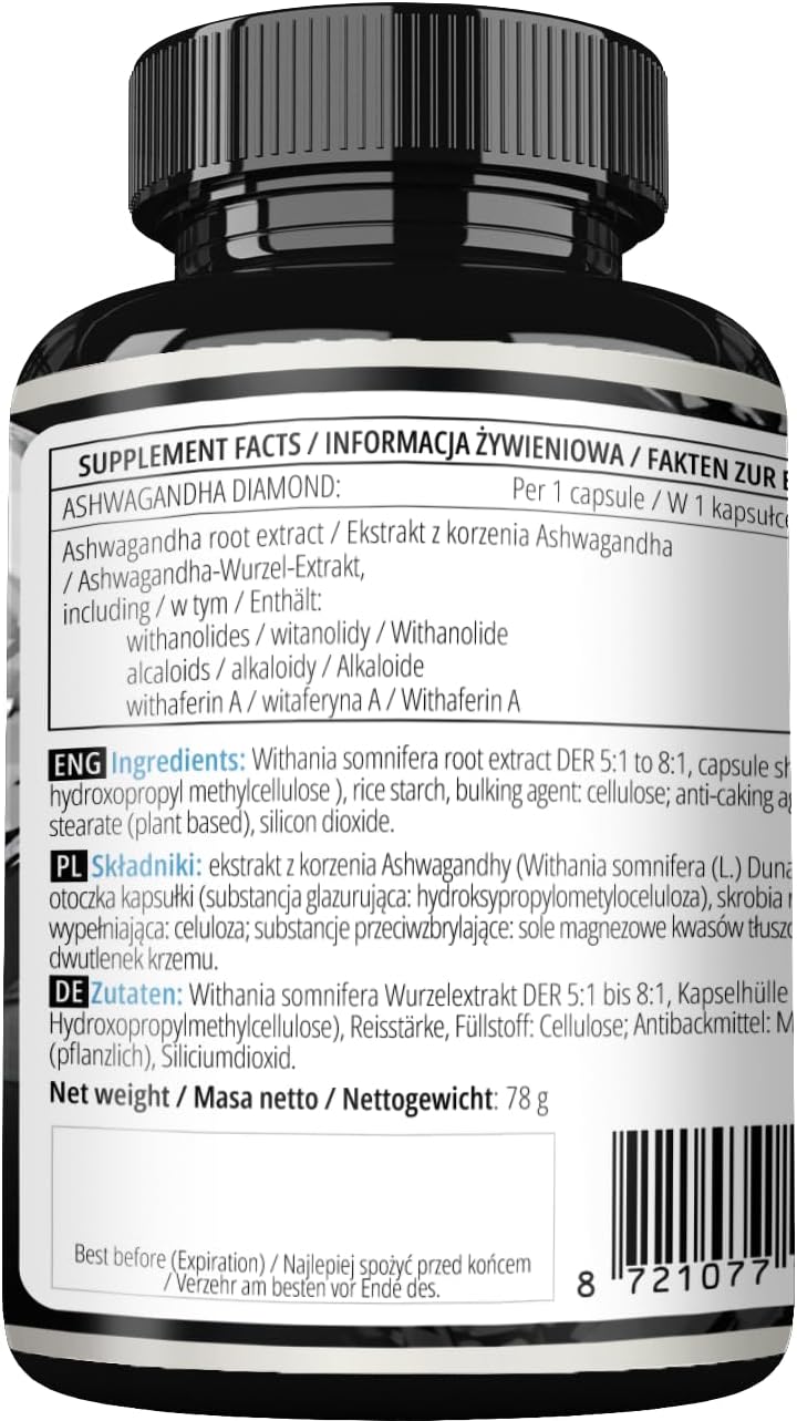 High Potency Ashwagandha Extract Tablets - 568mg, 100 Vegan Tabs, 400 Servings - Withania somnifera, 7% withanolides - Memory & Concentration Support