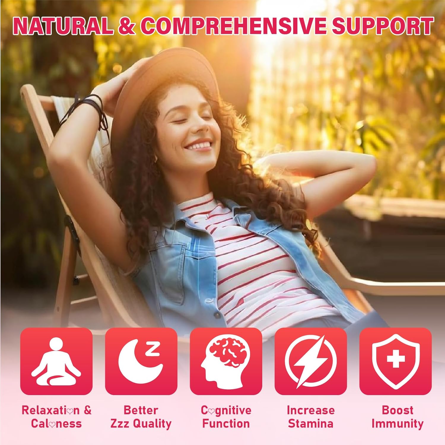 High-Potency Ashwagandha & Turmeric Gummies for Women & Men - Vegan Strawberry Supplement with Vitamin D3, L-Theanine, Magnesium - 2500mg Strength