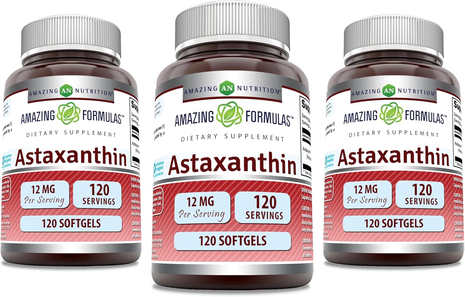High Potency Astaxanthin 12mg Softgels - Non-GMO & Gluten Free (360 Count)