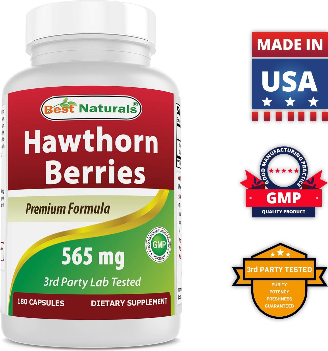 High Potency Astaxanthin 12mg with Hawthorn Berry 565mg for Heart Health and Antioxidant Support
