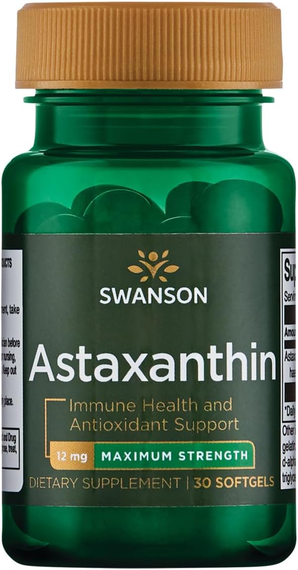 High Potency Astaxanthin Supplement 12mg - 30 Softgels by Swanson