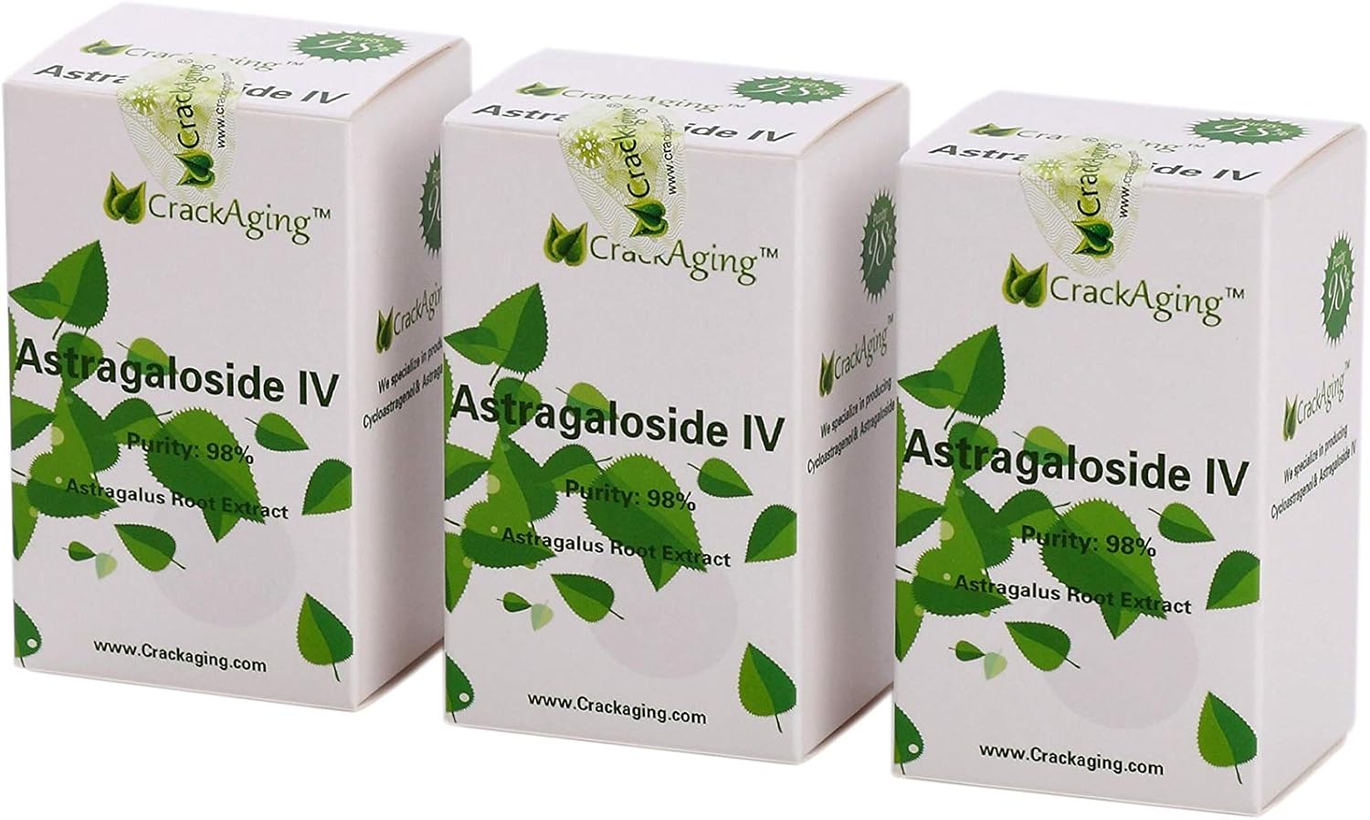 High Potency Astragaloside iv 98% 50mg Capsules - 180 Vegetarian Capsules for Immune Support, Triple Bottle Pack