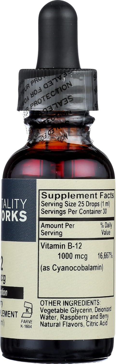 High Potency B12 Drops: Vitality Works Biomed Balance, 1000 mcg/ml, 1 fl oz