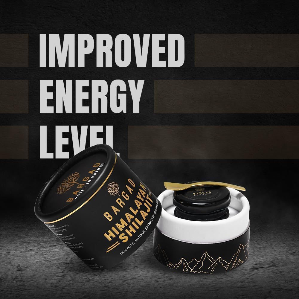 High Potency Bargad Pure Himalayan Shilajit Resin for Men & Women | Lab Tested Gold Grade 100% Pure Shilajit with Fulvic Acid & 85+ Trace Minerals | Energy Boost & Immune Support | 30 Gm