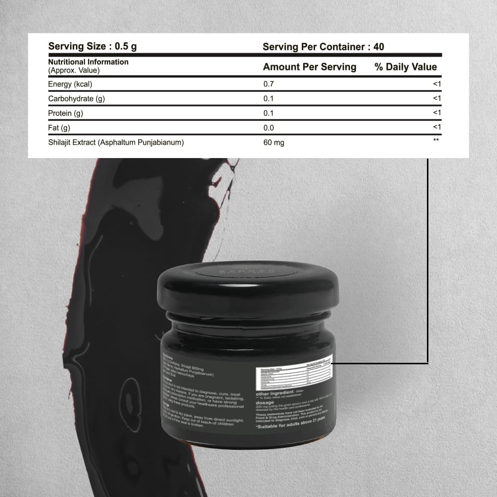 High Potency Bargad Pure Himalayan Shilajit Resin for Men & Women | Lab Tested Gold Grade 100% Pure Shilajit with Fulvic Acid & 85+ Trace Minerals | Energy Boost & Immune Support | 30 Gm