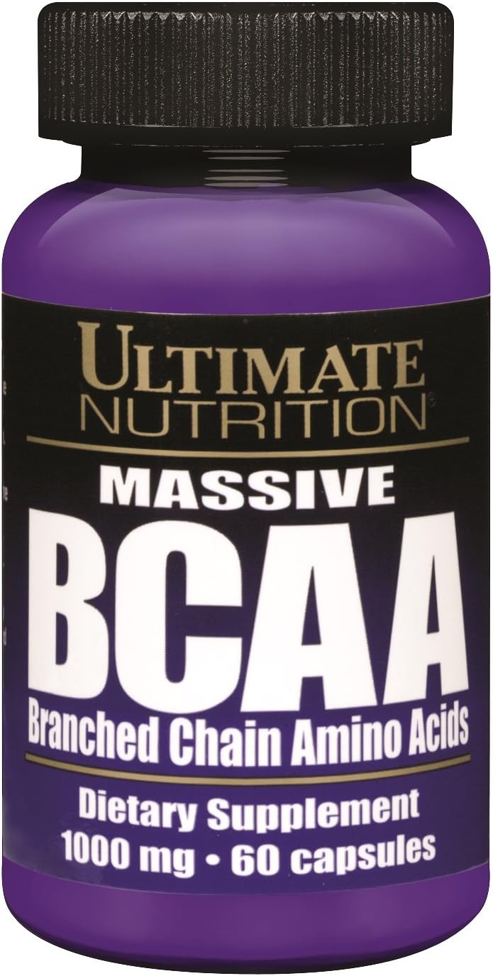 High-Potency BCAA Amino Acid Supplement - 1000mg, 60 Capsules - Ultimate Nutrition Formula