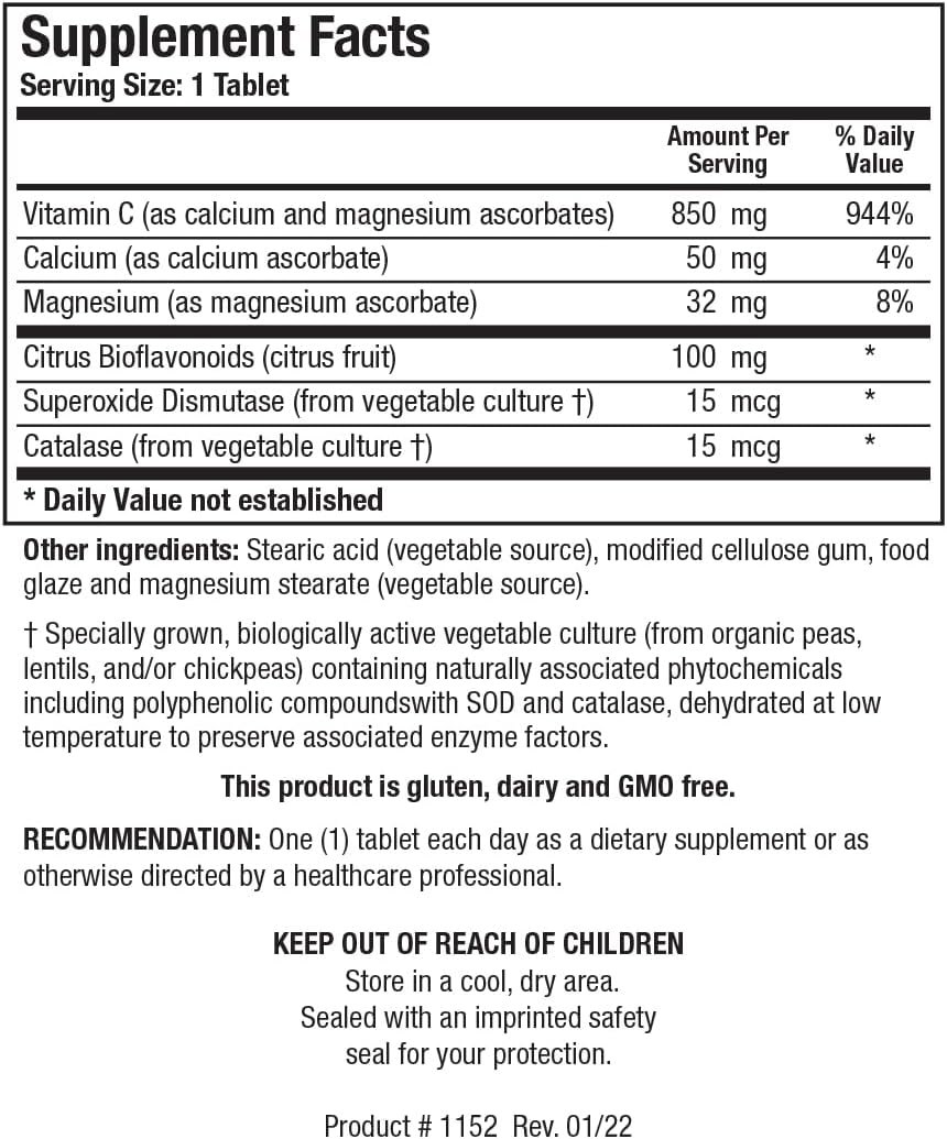 High Potency Biotics Research Bio C Plus 1000 Antioxidant with Bioflavonoids - Supports Immune Health, Collagen Production, and Joint Health - 100 Tabs