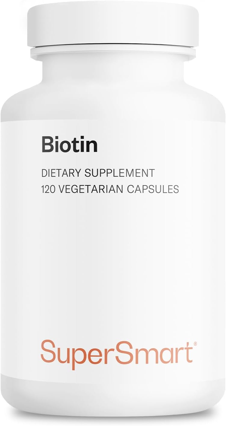 High Potency Biotin Supplement - 10,000mcg per Day - Supports Healthy Hair, Skin, and Nails - Non-GMO & Gluten Free - 120 Capsules