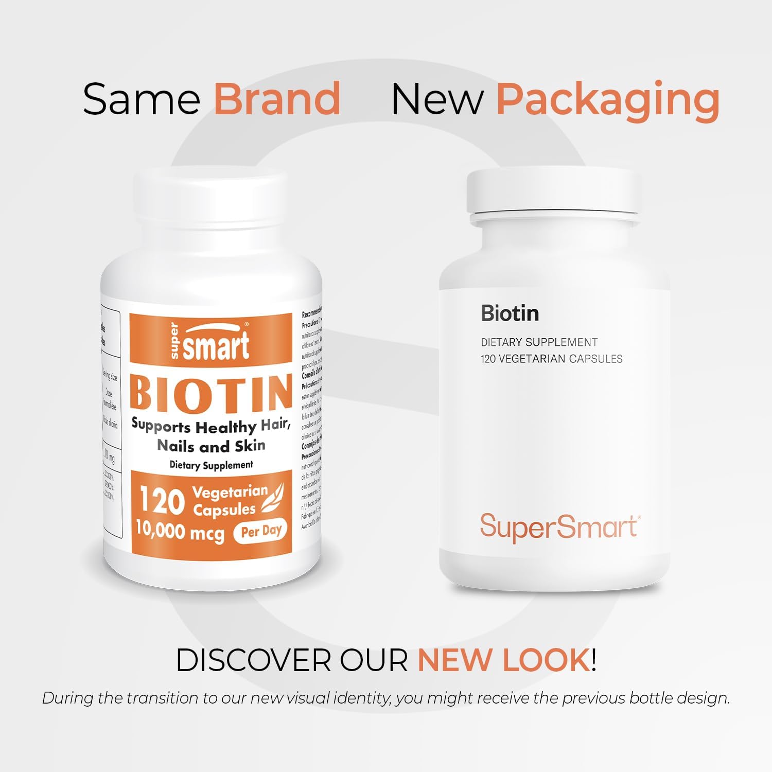 High Potency Biotin Supplement - 10,000mcg per Day - Supports Healthy Hair, Skin, and Nails - Non-GMO & Gluten Free - 120 Capsules