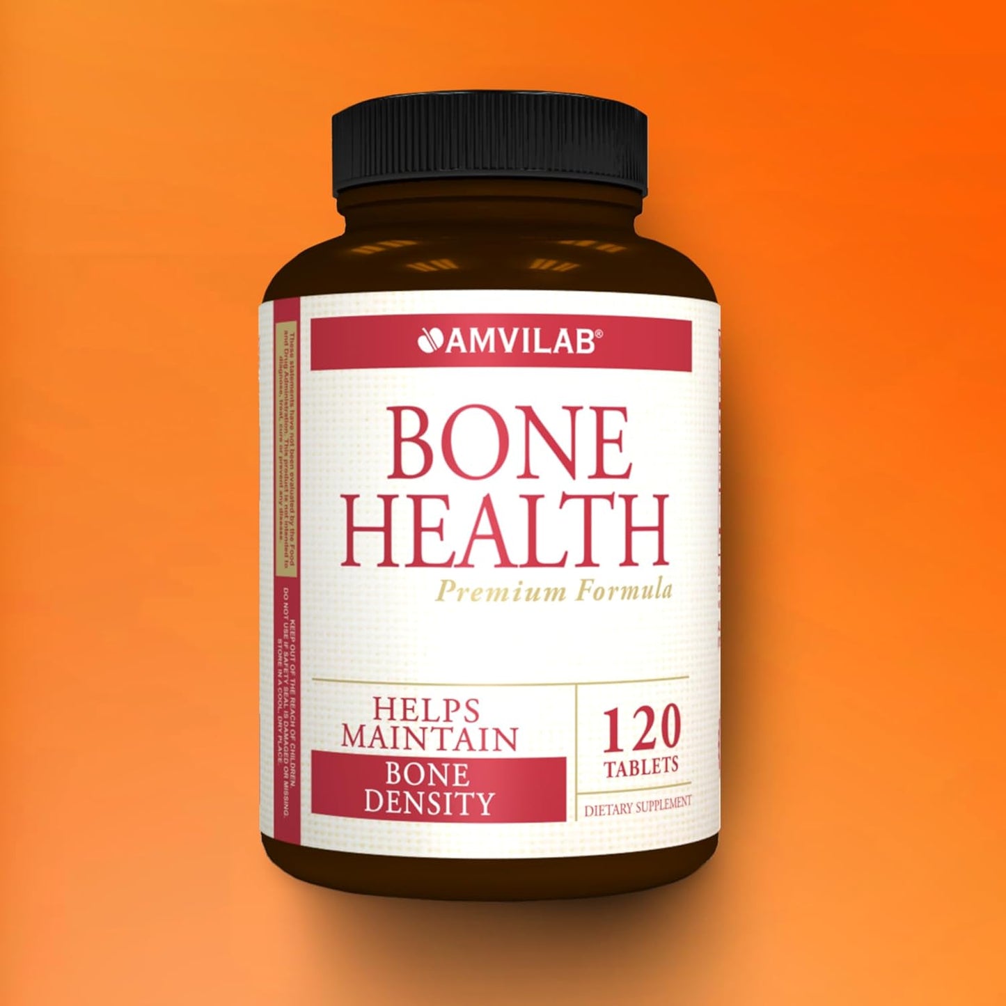 High-Potency Bone Health Supplement with Calcium, Magnesium, and Vitamin D for Men and Women - 120 Count Bottle