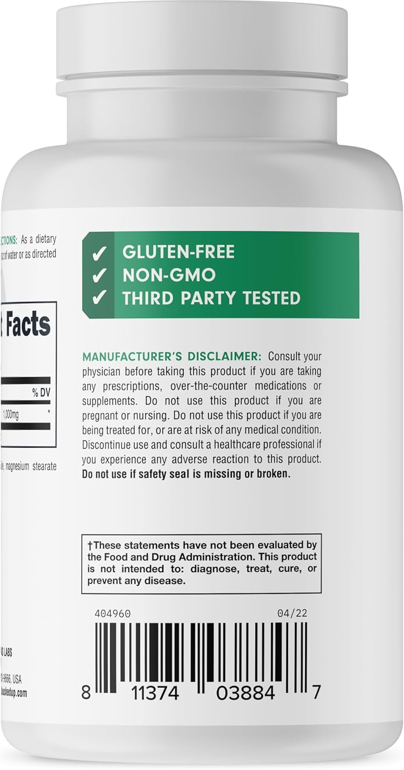 High Potency Bucked Up Taurine Capsules - 1000 MG (180 Servings)