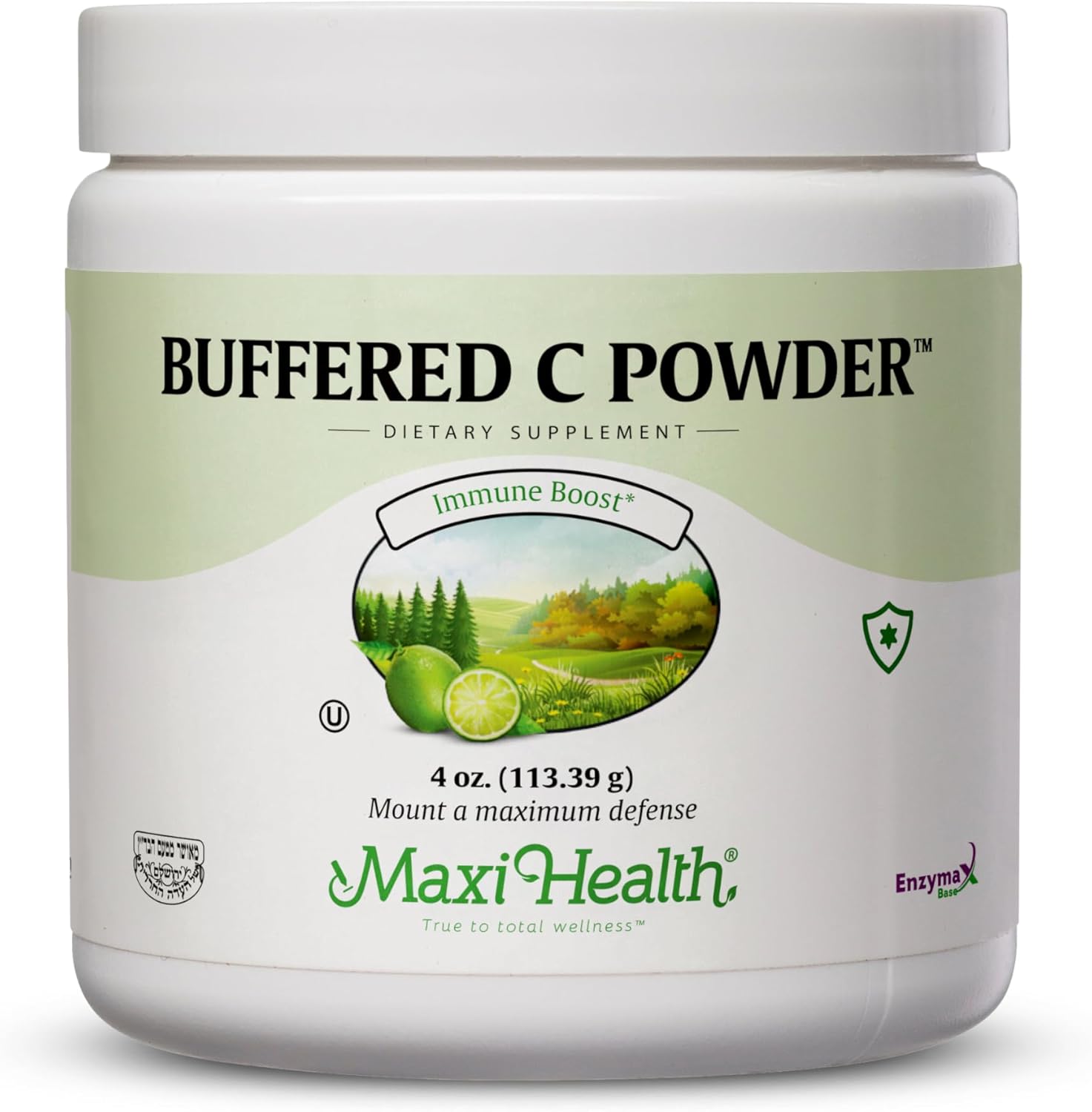 High Potency Buffered Vitamin C Powder for Immune Health - 800mg - Kosher - 4oz