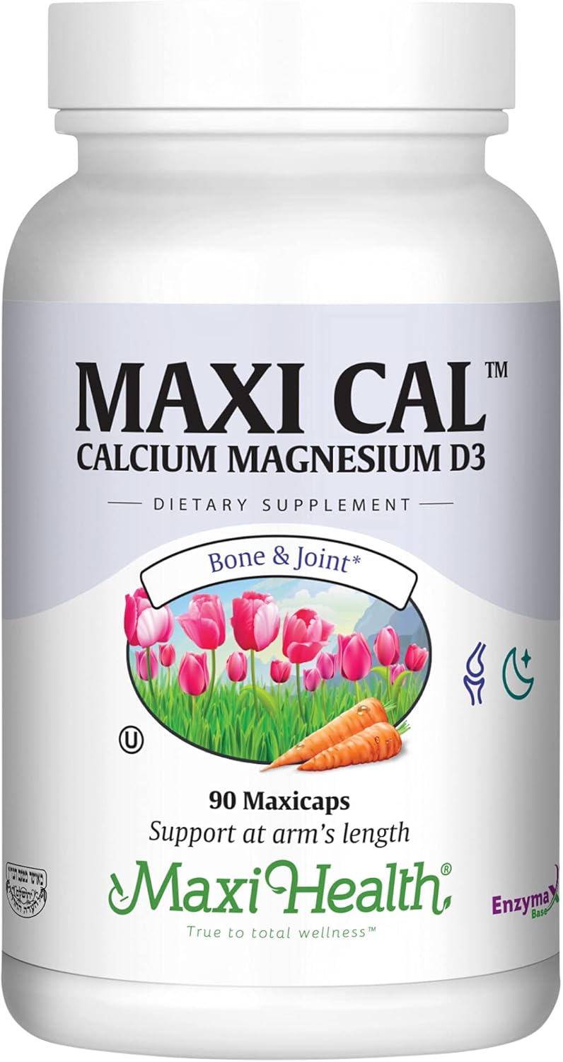 High Potency Calcium Supplement with Vitamin D3 and Magnesium - Supports Bone, Teeth, and Joint Health - 90 Capsules for Men and Women