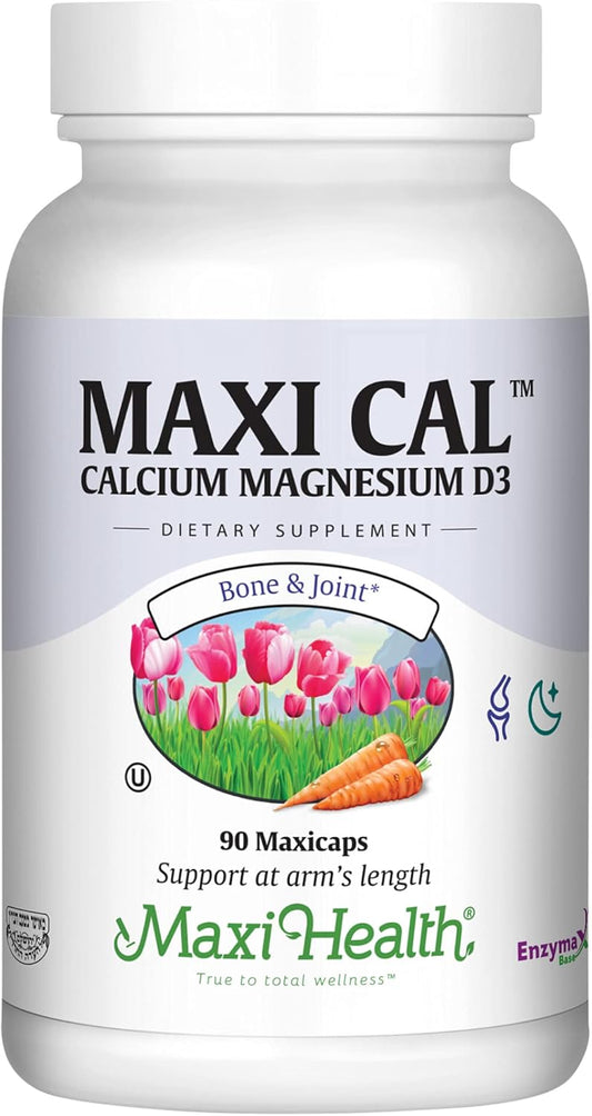 High Potency Calcium Supplement with Vitamin D3 and Magnesium - Supports Bone, Teeth, and Joint Health - 90 Capsules for Men and Women