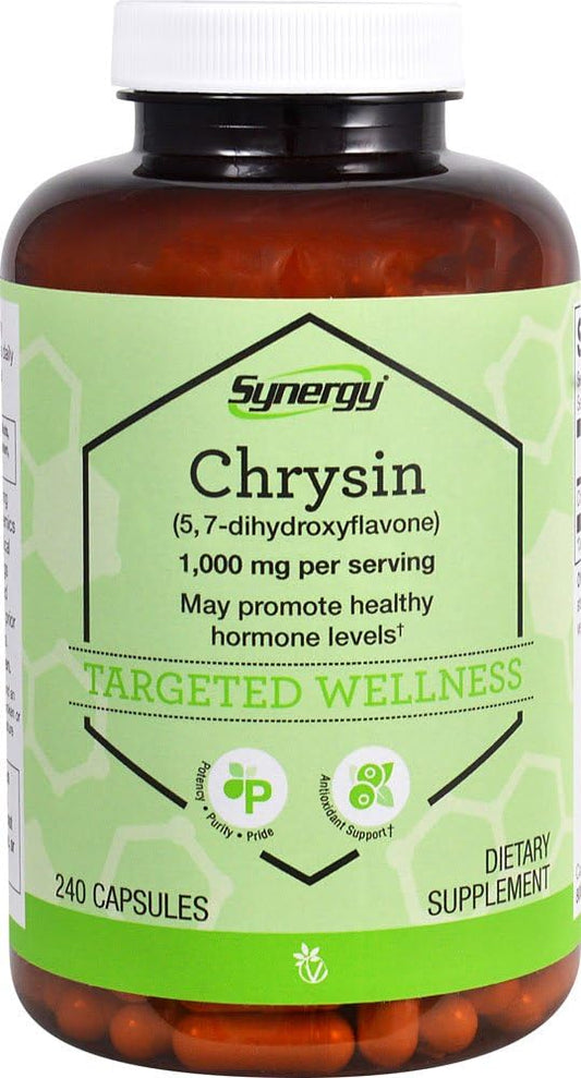 High-Potency Chrysin Supplement - 1000mg per Serving - 240 Capsules by Vitacost Brand