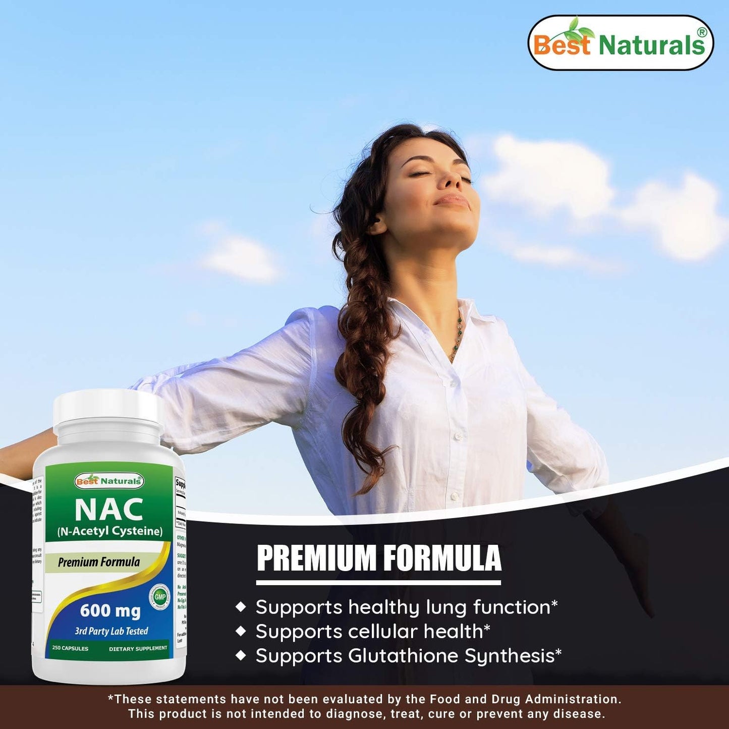 High Potency Coconut Oil and NAC Supplement - 1000mg Coconut Oil & 600mg NAC - Best Natural Formula for Health
