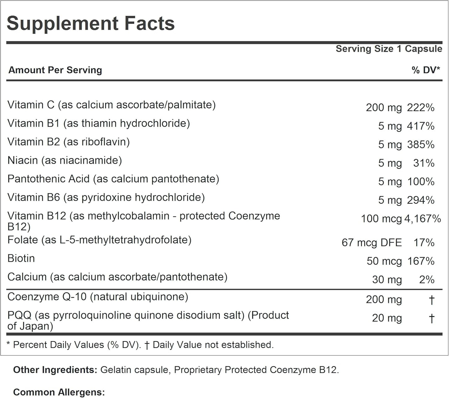 High-Potency Coenzyme Q-10 200 Plus PQQ Capsules - Boosts Cellular Energy, Supports Heart, Brain, Liver, Kidney, Pancreas Health. No Additives