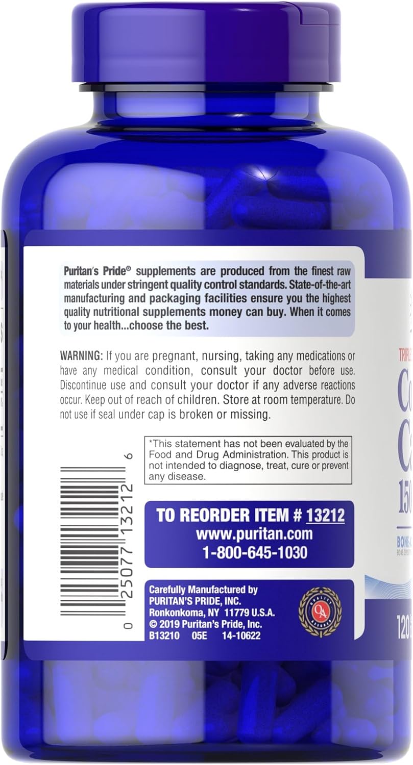 High-Potency Coral Calcium Supplement for Bone Health, Heart & Muscle Support - 1500mg, 120 Capsules