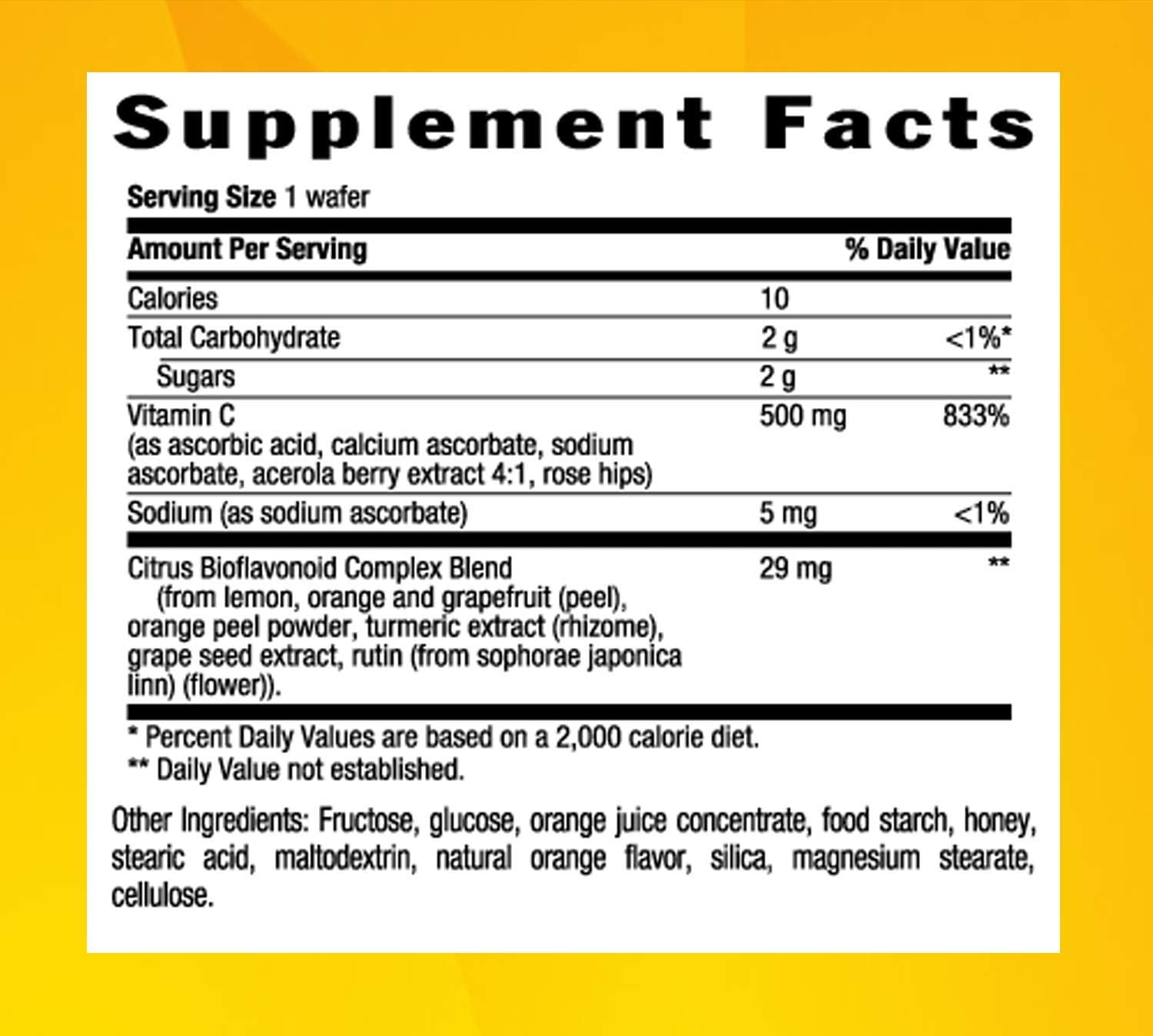 High Potency Country Life Vitamin C Orange Chewable Tablets - Gluten-Free 500g Supplement for Immune Support - Vegan, Non-GMO, Organic - 45 Day Supply