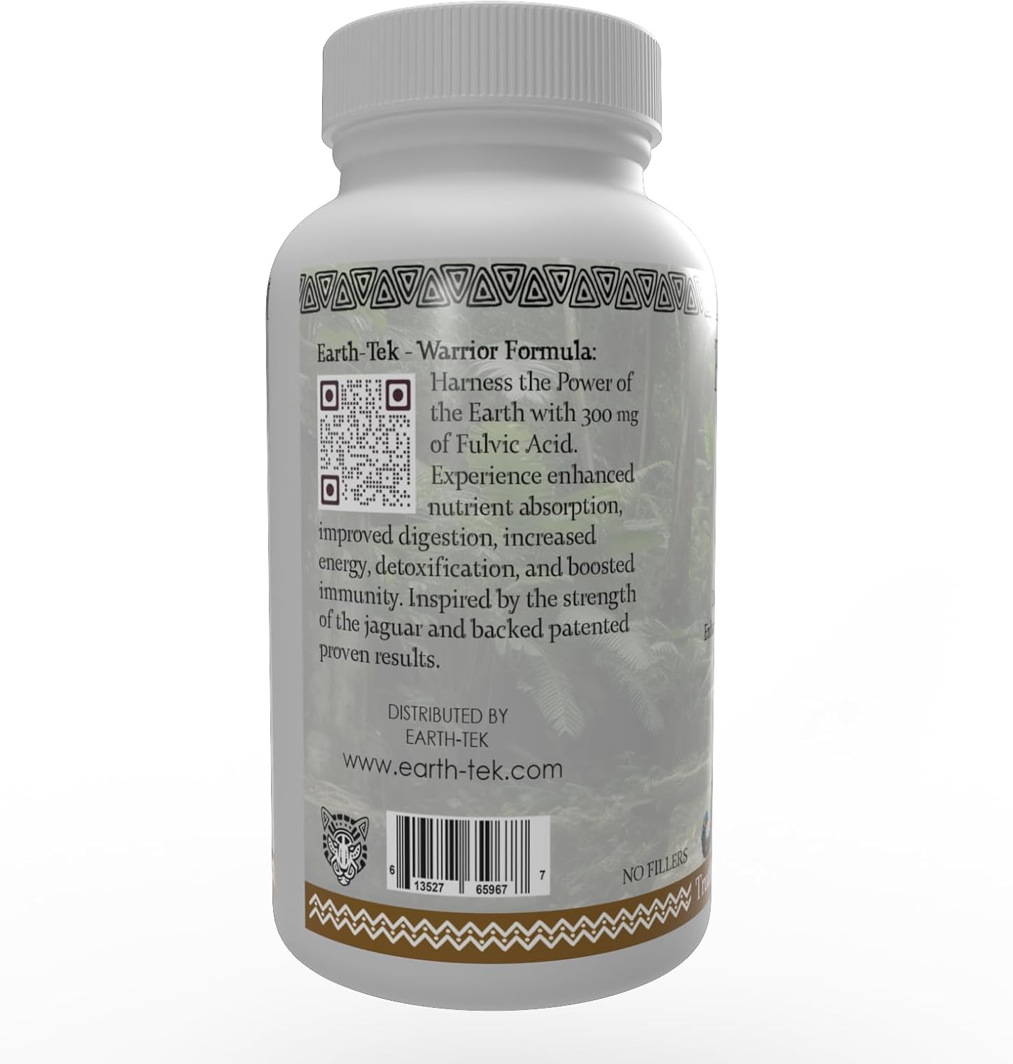 High-Potency Earth-Tek Fulvic Acid Capsules - 60 Count for Immune Support