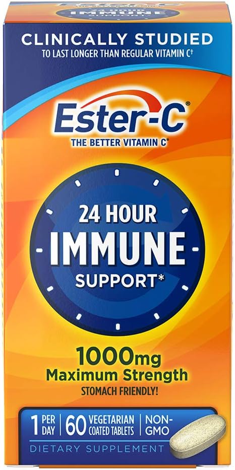 High Potency Ester-C® Vitamin C Tablets - 1,000 mg - 60 Count