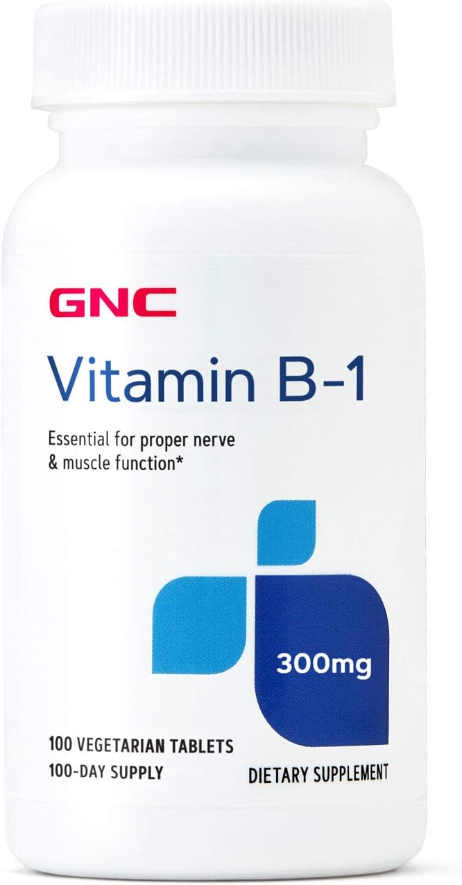 High Potency GNC Vitamin B-1 Tablets - 300mg, 100 Vegetarian Servings