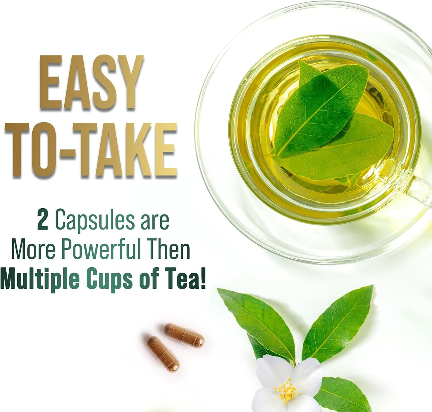 High Potency Green Tea Extract Pills with EGCG for Heart Health - Antioxidant Rich - 98% Polyphenols - 3X Absorption - Natural Energy - 240 Capsules - BoostGo Australia