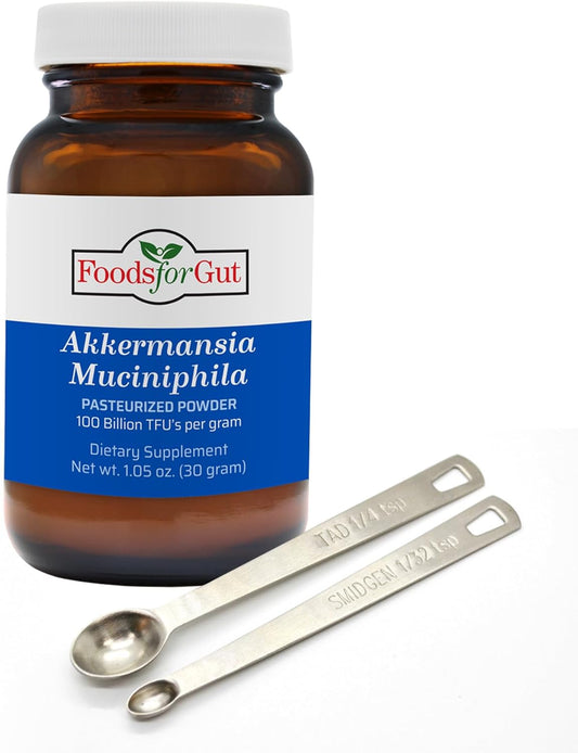 High Potency Gut Akkermansia Muciniphila Pasteurized Powder - 30g (1.05 oz) - 100 Billion TFU/g - Digestive & Immune Support