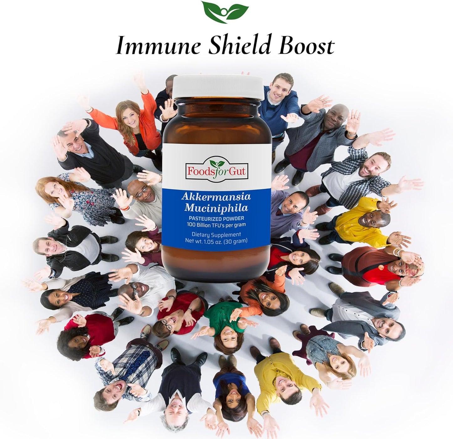 High Potency Gut Akkermansia Muciniphila Pasteurized Powder - 30g (1.05 oz) - 100 Billion TFU/g - Digestive & Immune Support