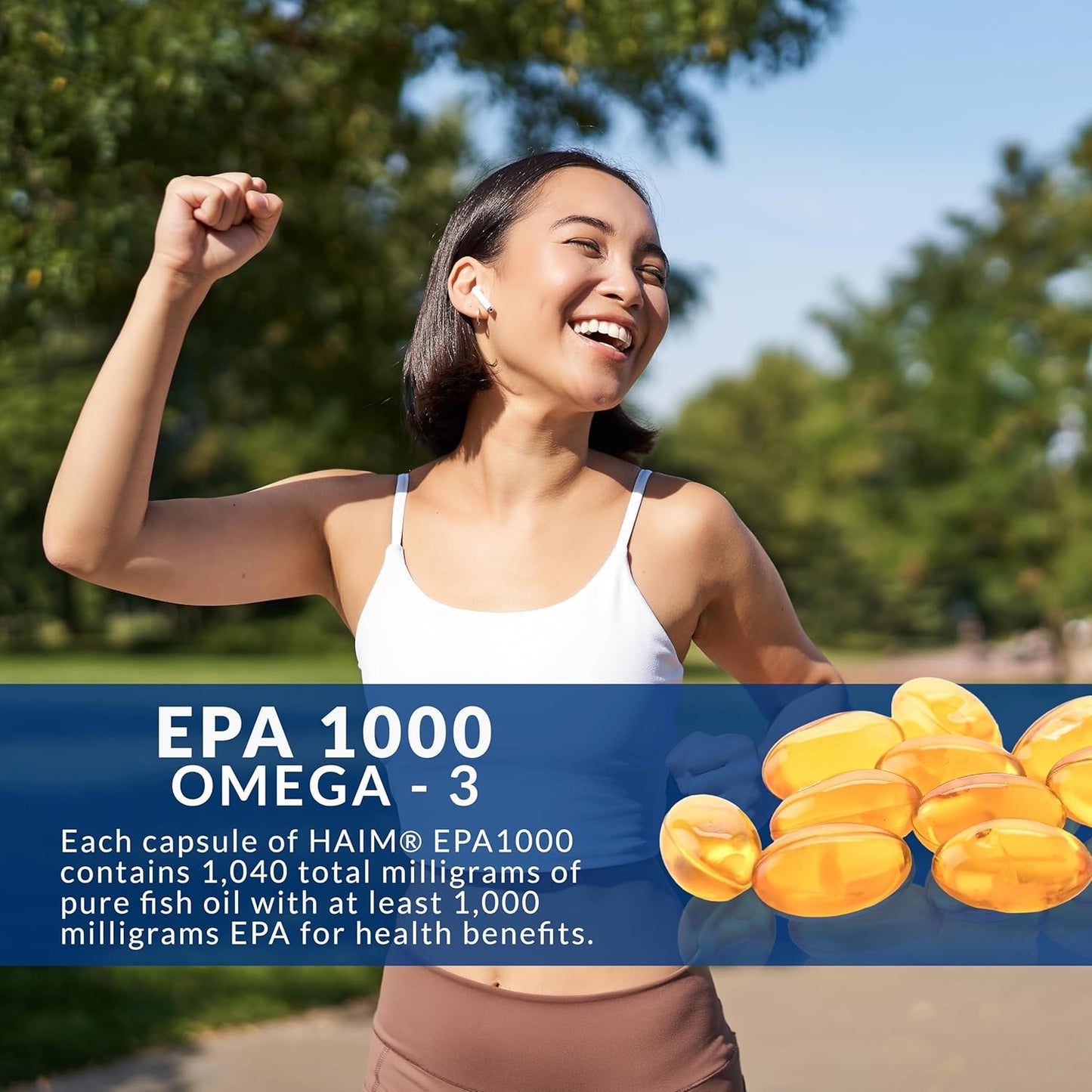 High Potency HAIM EPA 1000 Omega-3 Softgels - Mini Size for Easy Consumption