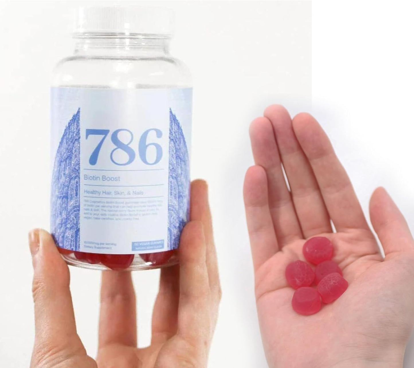 High-Potency Halal Biotin Gummy Vitamins for Hair, Skin & Nails - Vegan & Gluten-Free - 10,000mcg Per Serving