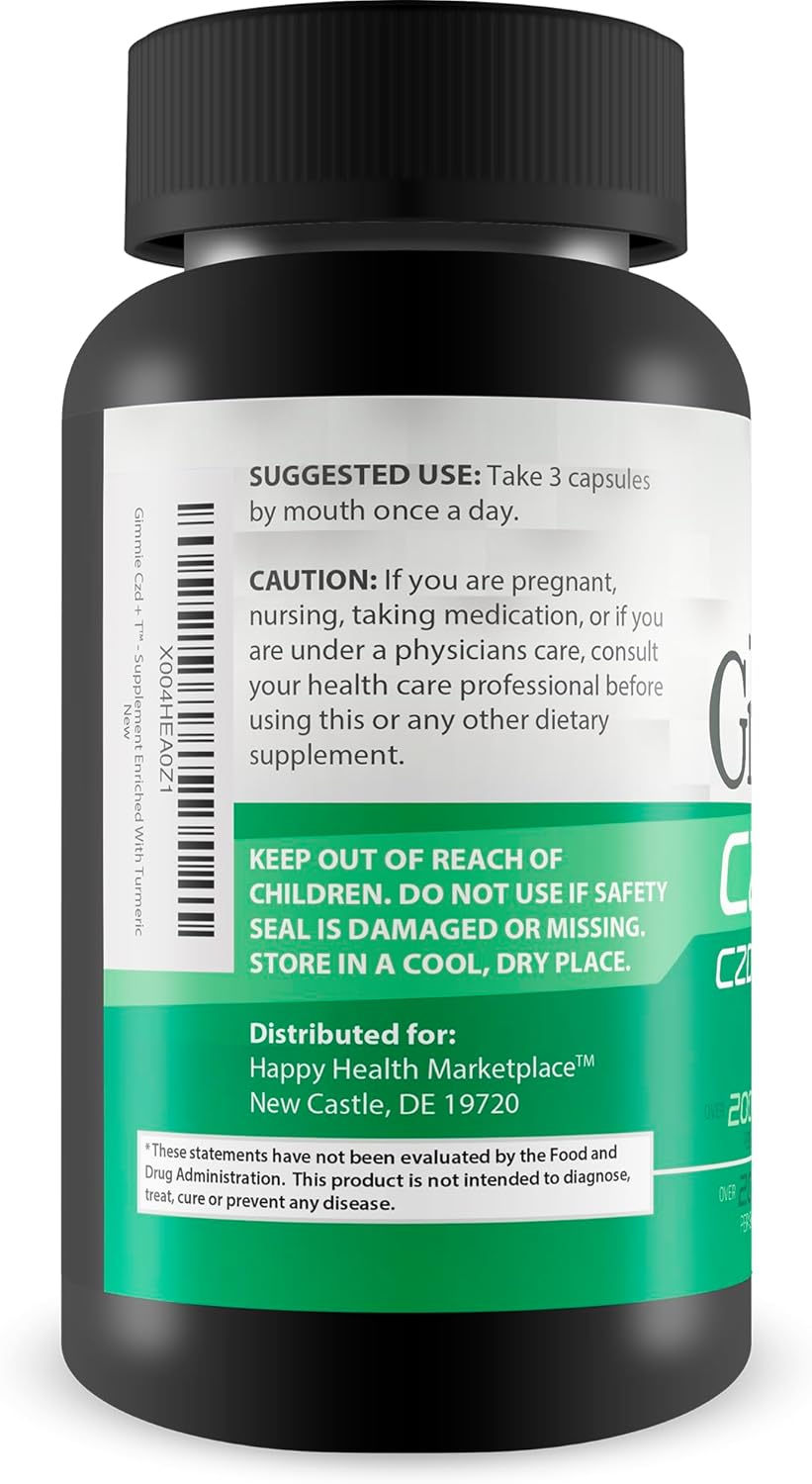 High Potency Immune Support Supplement with Vitamin C, D, Zinc, Magnesium, and Turmeric - Happy Health Marketplace's Best Immune Booster CDZ + T - Nature's Vitamin D Zinc C Formula