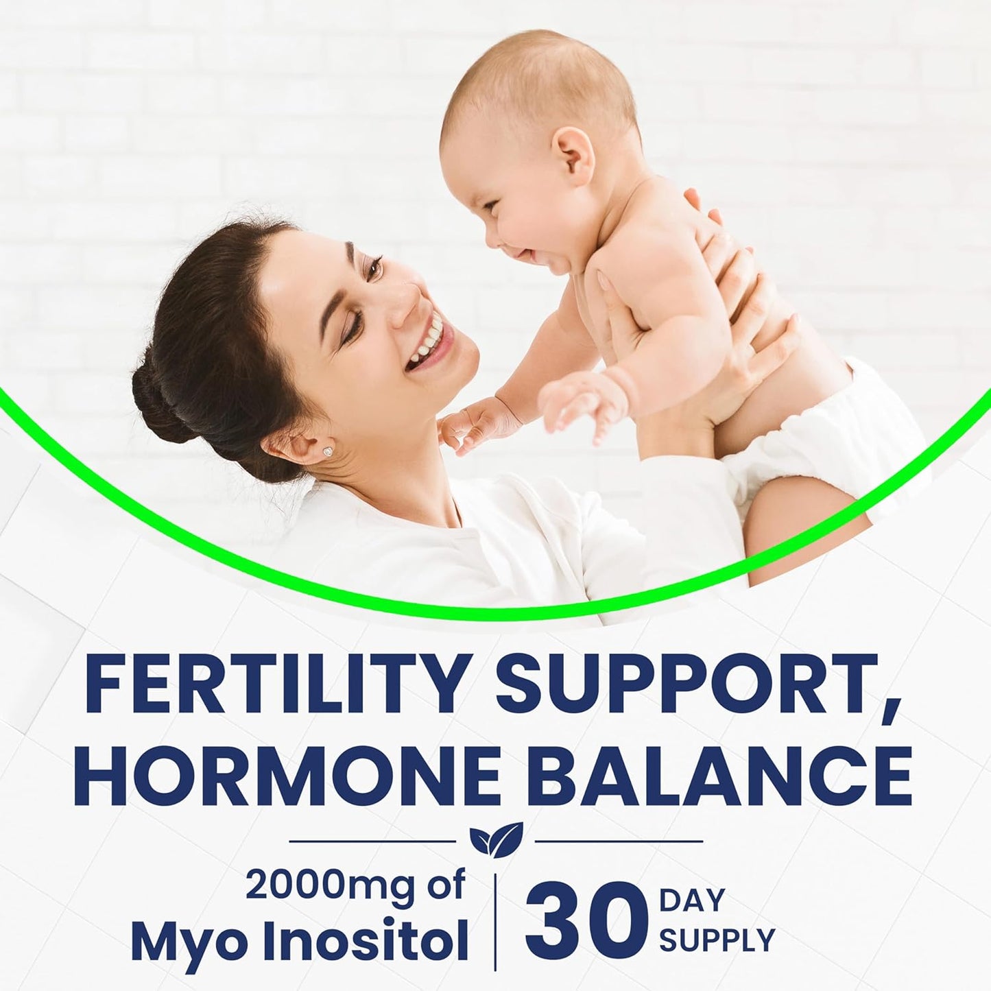 High Potency Inositol Supplement for Women - 120 Capsules 2000mg 40:1 Ratio Myo & D Chiro Inositol Blend - Hormone Balance and PCOS Support - Full Month Supply