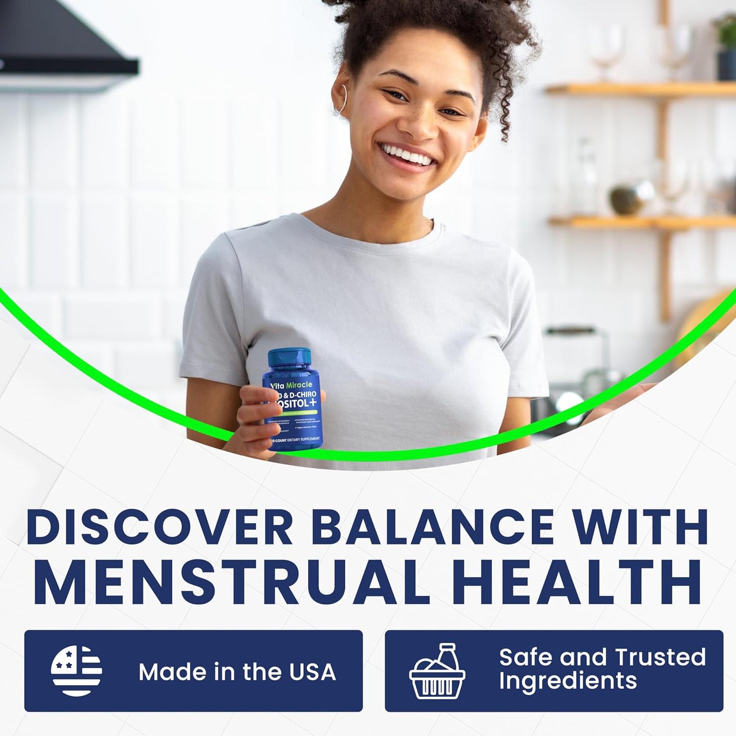 High Potency Inositol Supplement for Women - 120 Capsules 2000mg 40:1 Ratio Myo & D Chiro Inositol Blend - Hormone Balance and PCOS Support - Full Month Supply