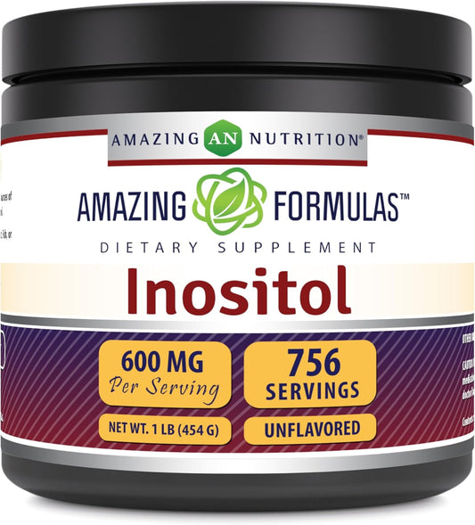 High Potency Inositol Tablets - 1000 Mg, Non-GMO & Gluten Free - Supports Reproductive Health, Stress Reduction, Healthy Mood, Circulation, Liver Function - 1 Lb Powder