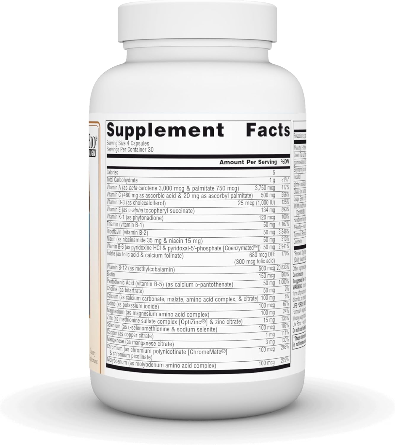 High Potency Iron-Free Daily Multivitamin with Essential Nutrients for Energy & Immune Support - 120 Capsules by Source Naturals