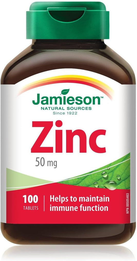 High Potency Jamieson Laboratories Zinc Supplement - 50 Mg Capsules