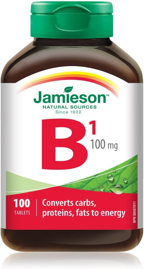 High Potency Jamieson Vitamin B1 (Thiamine) Tablets - 100 mg, 100 Count