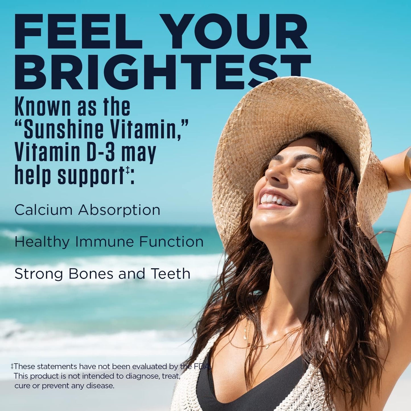 High Potency KAL Vitamin D3 5000 IU Tablets for Bone Health, Calcium Absorption & Immune Support - 60 Servings, Rapid Disintegration D-3 ActivTabs