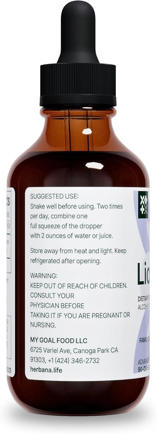 High Potency Lion's Mane Mushroom Liquid Extract for Brain, Memory, and Immune Support - 4 fl oz Tincture - Natural Drops for Mental Clarity and Focus - 90-Day Supply