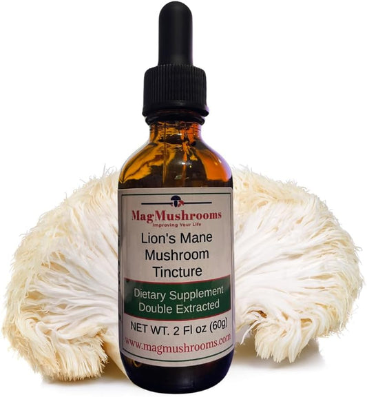 High Potency Lion’s Mane Mushroom Tincture - Double Extracted for 60 Daily Doses